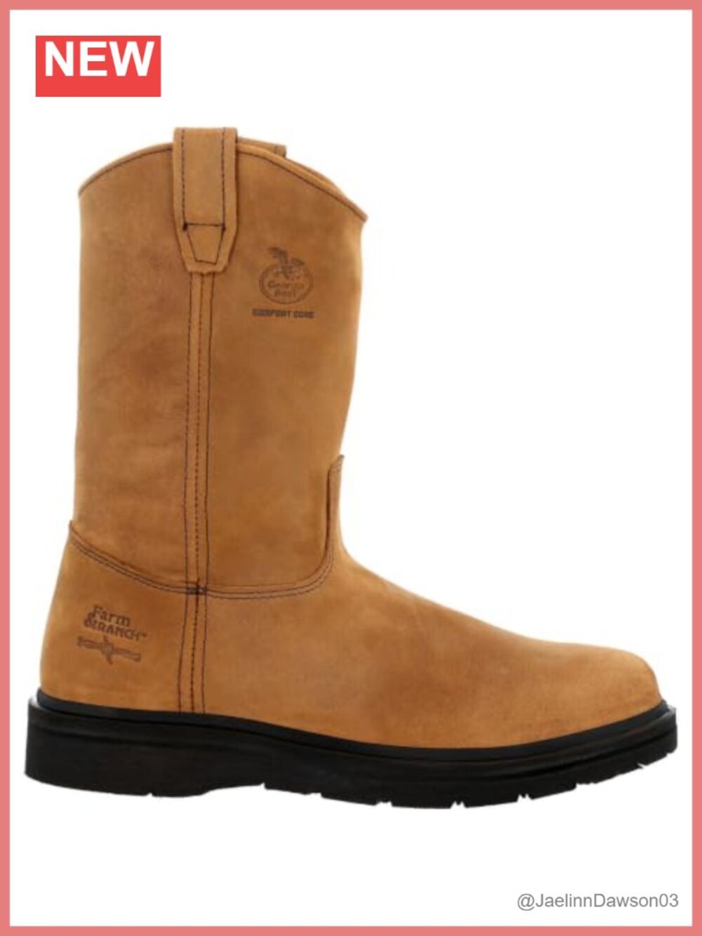 Women's Farm & Ranch Pull-On Work Boot, 11 Inch, Steel Shank, Leather